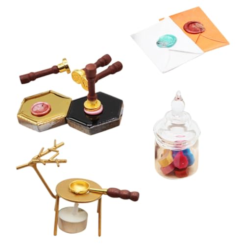 ZUNOXAZ 1 Satz Miniaturisierte Wachs Siegel Modellpuppenhaus Dekoration Teiliges aus Hochwertigem Material für Kreative DIY Projekte und Puppenhaus Zubehör von ZUNOXAZ