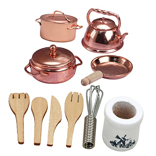 ZUNOXAZ 1 Satz Miniaturküchenutensilien Teiliges Puppenhaus Zubehör für Spielküche mit Töpfen und Pfannen für Kreatives Rollenspiel und Fantasievolles ZUNOXAZ 1 Satz Miniaturküchenutensilien Teiliges Puppenhaus Zubehör für Spielküche mit Töpfen und Pfannen für Kreatives Rollenspiel und Fantasievolles von ZUNOXAZ