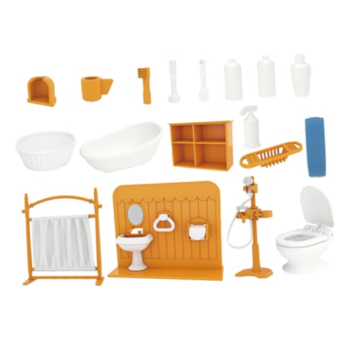 ZUNOXAZ 1 Satz Puppenhaus Badezimmer Set Möbel Zubehör für Puppenhaus Waschbecken und Toilette für DIY Projekte und Miniaturlandschaften Leicht und Tragbar ZUNOXAZ 1 Satz Puppenhaus Badezimmer Set Möbel Zubehör für Puppenhaus Waschbecken und Toilette für DIY Projekte und Miniaturlandschaften Leicht und Tragbar von ZUNOXAZ