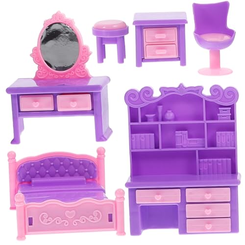 ZUNOXAZ 1 Satz Puppenhaus Möbel Teiliges Schlafzimmermöbel Zartes Mini Sofa und Deko für Puppenhaus und Realistisches Design für Kreative Spielwelten und Fotorequisiten von ZUNOXAZ