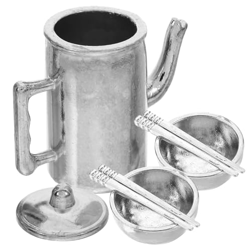 ZUNOXAZ 1 Satz Puppenhaus Zubehör Geschirrset mit Kettle Schalen und Essstäbchen für DIY Puppenhaus Dekoration und Sammler ZUNOXAZ 1 Satz Puppenhaus Zubehör Geschirrset mit Kettle Schalen und Essstäbchen für DIY Puppenhaus Dekoration und Sammler von ZUNOXAZ