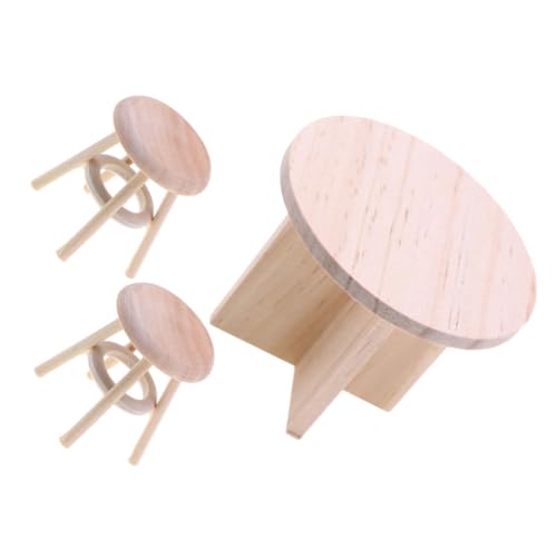 ZUNOXAZ 1 Satz Puppenhausmöbel Mini-stühle Dollhouse -Tisch Und Stuhl Dollhouse Esstisch Puppenhaus-küche Mini-Tisch Miniaturmöbel Puppenstubenmöbel Holzmöbelmodelle Hölzern Beige ZUNOXAZ 1 Satz Puppenhausmöbel Mini-stühle Dollhouse -Tisch Und Stuhl Dollhouse Esstisch Puppenhaus-küche Mini-Tisch Miniaturmöbel Puppenstubenmöbel Holzmöbelmodelle Hölzern Beige von ZUNOXAZ