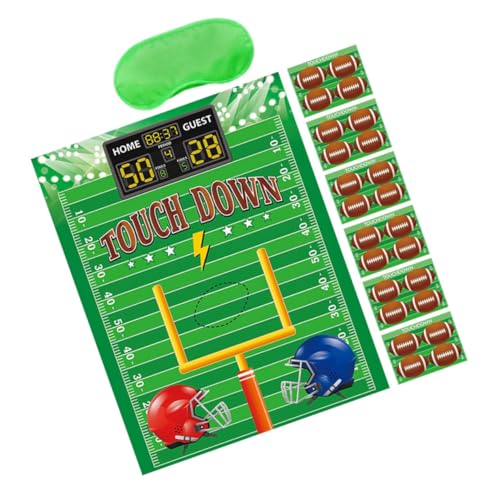 ZUNOXAZ 1satz Titel Fußball Party Deko Rugby Poster Aufkleber Augenmaske Klebepunkte Amerikanisches Football Thema Für Kindergeburtstage Und Sportevents ZUNOXAZ 1satz Titel Fußball Party Deko Rugby Poster Aufkleber Augenmaske Klebepunkte Amerikanisches Football Thema Für Kindergeburtstage Und Sportevents von ZUNOXAZ