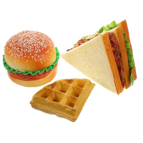 ZUNOXAZ 1 Satz Von Simulationsnahrungsmittelmodellen Hamburger Spielzeug Künstliches Sandwich Modell Kleiner Burger -Ornament Für Home Requisiten Und Handwerk Mini Fake Hamburger von ZUNOXAZ