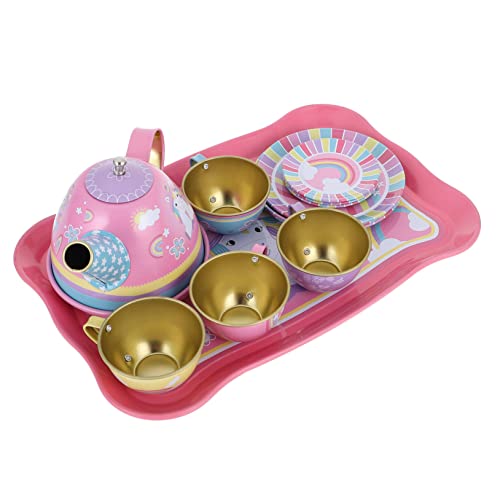 ZUNOXAZ 1 Satz und Teetassen Teiliges Einhorn Teeservice aus Blech für Rollenspiele und Kreative Teepartys für Mädchen und Jungen von ZUNOXAZ