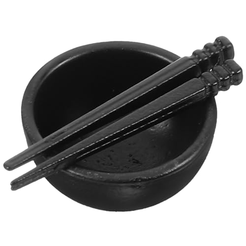 ZUNOXAZ 1 Set Metallgeschirr Miniatur Schüssel Dekoratives Mini Mini Zubehör Küchenmöbel Essstäbchen Modelle Pädagogisches Mini Geschirr Schwarz ZUNOXAZ 1 Set Metallgeschirr Miniatur Schüssel Dekoratives Mini Mini Zubehör Küchenmöbel Essstäbchen Modelle Pädagogisches Mini Geschirr Schwarz von ZUNOXAZ