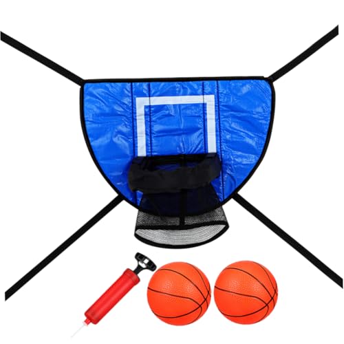 ZUNOXAZ 1 Set Trampolin-basketballkorb-Set, wasserdichte Basketballkorb-Befestigung Mit Bällen Und Pumpe Für Trampolin-sportaktivitätszubehör von ZUNOXAZ