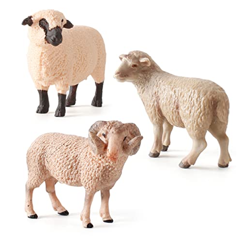 ZUNOXAZ 1 Stück Realistisches Schaf Modellspielzeug Kreatives Schafornament für Lebensechtes Tiermodell für Zuhause und Schule Merino Stil für Familien und Freunde von ZUNOXAZ