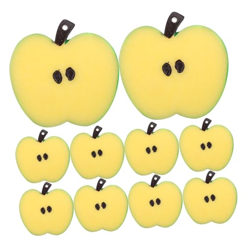 ZUNOXAZ 10 Stück Obst-Modell Deko Mini-künstliche Äpfel Apfelscheiben Simuliertes Obst Gemüsefoto Requisiten Simulationsstütze Winzige Künstliche Äpfel Miniäpfel Künstlich Beige PVC von ZUNOXAZ