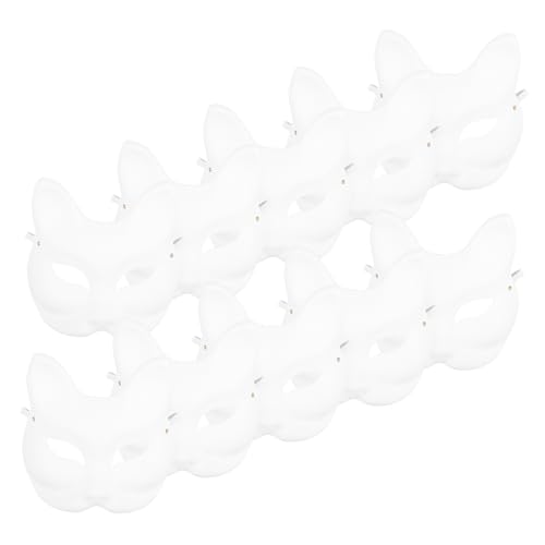 ZUNOXAZ 10 Stück Teiliges DIY Fuchs Maske zum Bemalen Umweltfreundliche Handbemalte Papiermasken für Halloween Karneval Maskenball Kreative Gesichtsmasken für Erwachsene ZUNOXAZ 10 Stück Teiliges DIY Fuchs Maske zum Bemalen Umweltfreundliche Handbemalte Papiermasken für Halloween Karneval Maskenball Kreative Gesichtsmasken für Erwachsene von ZUNOXAZ