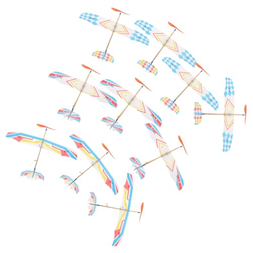 ZUNOXAZ 10 Stück Teiliges Gleitflugzeug Gummiband für Lustige Outdoor Aktivität für Jungen und Mädchen Einfach zu Montieren Leicht und Tragbar von ZUNOXAZ