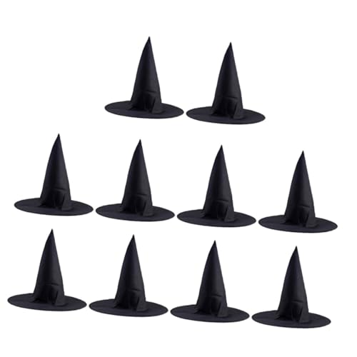 ZUNOXAZ 10 Stück Teiliges Halloween Hexenhüte Schwarz Zulaufend Cosplay Party Zubehör Atmungsaktiv Vielseitig als Hut oder Dekoration für Festival Karneval Kostümparty Garten Innen und ZUNOXAZ 10 Stück Teiliges Halloween Hexenhüte Schwarz Zulaufend Cosplay Party Zubehör Atmungsaktiv Vielseitig als Hut oder Dekoration für Festival Karneval Kostümparty Garten Innen und von ZUNOXAZ
