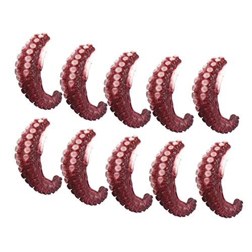 ZUNOXAZ 10 Stück Teiliges Künstliche Octopus Klauen Modell Realistische Simulation von Meeresfrüchten Dekoration für Sushi Restaurants Schaufenster und Fotografie von ZUNOXAZ