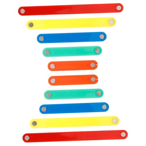 ZUNOXAZ 10 Stück Teiliges Magnetisches mit Bunten Streifen Fördert Räumliche Vorstellungskraft und Mathematisches Verständnis für Vorschulkinder Interaktives Lernspielzeug für von ZUNOXAZ