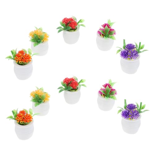 ZUNOXAZ 10stücke Mini-Bonsai Miniatur-Bonsai Dekoration Kleines Bonsai-Modell Mini-pflanzenmodell Künstliche Topfpflanze Für Kleine Dekoration Simulation Bonsai Pflanzen von ZUNOXAZ