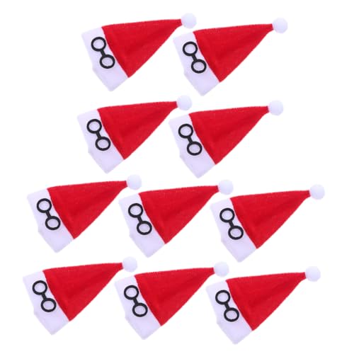 ZUNOXAZ 10 Stück Teiliges Mini Weihnachtsmützen aus Flanell Rote Kleine Weihnachtsmützen für Besteckbeutel Puppenkleidung Weinflaschen Vielseitige Tisch und Partydeko ZUNOXAZ 10 Stück Teiliges Mini Weihnachtsmützen aus Flanell Rote Kleine Weihnachtsmützen für Besteckbeutel Puppenkleidung Weinflaschen Vielseitige Tisch und Partydeko von ZUNOXAZ