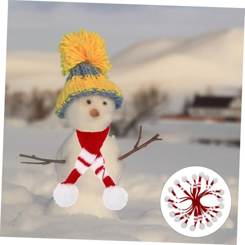 ZUNOXAZ 10 Stück Teiliges Mini Wollschals für Puppen Zarte Leichte Spielzeugschals in Rot und Grün Vielseitiges Dekorationszubehör für Weihnachtsfeiern Puppen und Geschenkdekoration von ZUNOXAZ