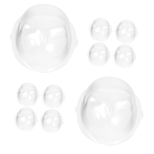 ZUNOXAZ 10 Stück Teiliges PVC Puppengesichtsschutz Transparente Dicke DIY Masken für Puppenbasteln Staubdicht Schützend Gummiband Kreatives Zubehör für Puppenorganizer von ZUNOXAZ