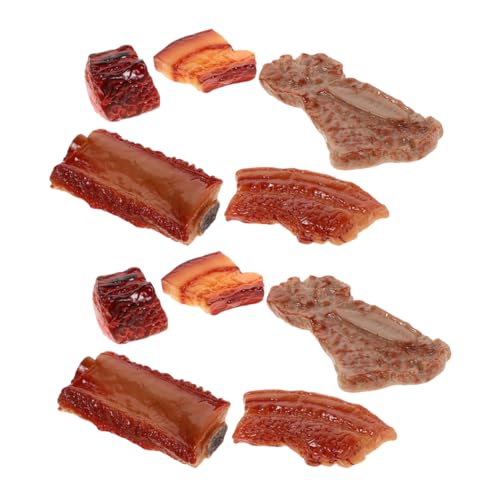 ZUNOXAZ 10 Stück Teiliges Realistische Kunstfleisch Rippchen BBQ Deko für Restaurant Lebensnahes Schweinefleisch Modell für Küchendekoration und Food Display ZUNOXAZ 10 Stück Teiliges Realistische Kunstfleisch Rippchen BBQ Deko für Restaurant Lebensnahes Schweinefleisch Modell für Küchendekoration und Food Display von ZUNOXAZ