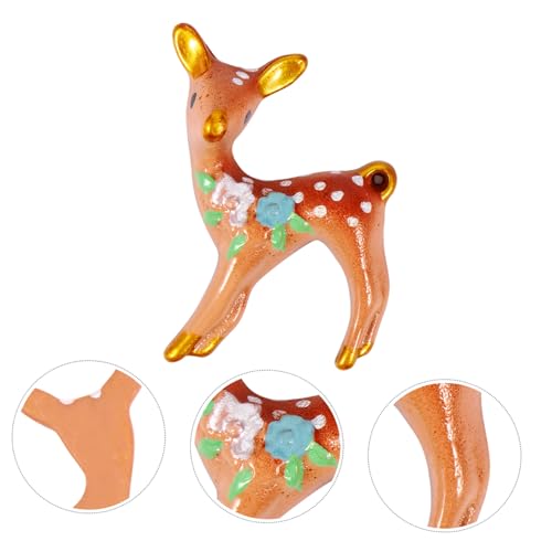 ZUNOXAZ 10 Stück Teiliges Resin Bonsai Deko mit Niedlichen Hirsch Motiven Langlebige DIY Kunsthandwerk Figuren Geruchsfreies Harz für Garten Büro und von ZUNOXAZ