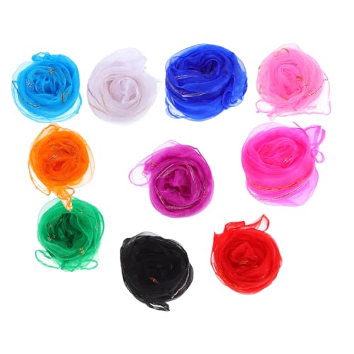 ZUNOXAZ 10 Stück Teiliges Tanzschals aus Weichem Chiffon Bunte Quadratische Tücher für Kindergartenaufführungen und Jonglieren Hautfreundlich und Vielseitig Einsetzbar ZUNOXAZ 10 Stück Teiliges Tanzschals aus Weichem Chiffon Bunte Quadratische Tücher für Kindergartenaufführungen und Jonglieren Hautfreundlich und Vielseitig Einsetzbar von ZUNOXAZ