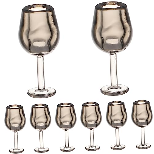ZUNOXAZ 10 Stück Weingläser Puppenhaus Zubehör aus Robustem für Realistische Wohnatmosphäre und Kreative Spielwelten von ZUNOXAZ
