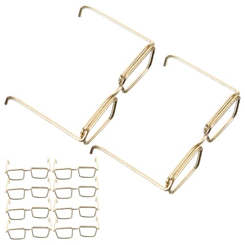 ZUNOXAZ 10 Teiliges Mini Metallbrillenrahmen für Puppen Leichte Wiederverwendbare Rechteckige Brillen ohne Gläser Puppenzubehör für Puppenkostüm und Kreatives Ankleiden ZUNOXAZ 10 Teiliges Mini Metallbrillenrahmen für Puppen Leichte Wiederverwendbare Rechteckige Brillen ohne Gläser Puppenzubehör für Puppenkostüm und Kreatives Ankleiden von ZUNOXAZ
