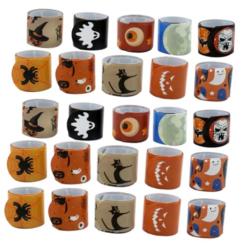 ZUNOXAZ 100 Stück Teiliges Halloween Slap Band für Dekoratives Halloween Armband mit Bunten Mustern Sichere Klatscharmbänder mit Glatten Kanten Leichtes Partyzubehör für Halloweenfeiern ZUNOXAZ 100 Stück Teiliges Halloween Slap Band für Dekoratives Halloween Armband mit Bunten Mustern Sichere Klatscharmbänder mit Glatten Kanten Leichtes Partyzubehör für Halloweenfeiern von ZUNOXAZ