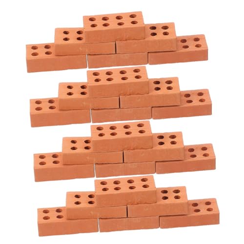 ZUNOXAZ 100Stücke Ziegelmodelle für DIY Landschaftsbauzubehör Kreative Mini Steine für Bauprojekte und Modelle für Sandtisch Layouts und Architektonische Designs von ZUNOXAZ