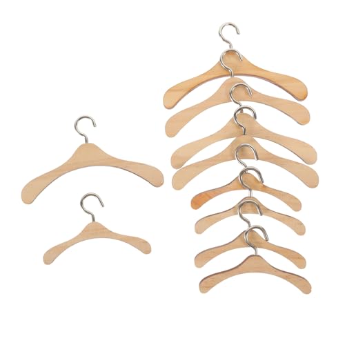 ZUNOXAZ 10Stücke Kleiderbügel aus Holz für Puppen Hängende Puppenhausmöbel Zubehör für Puppenbekleidung und Organisation ZUNOXAZ 10Stücke Kleiderbügel aus Holz für Puppen Hängende Puppenhausmöbel Zubehör für Puppenbekleidung und Organisation von ZUNOXAZ