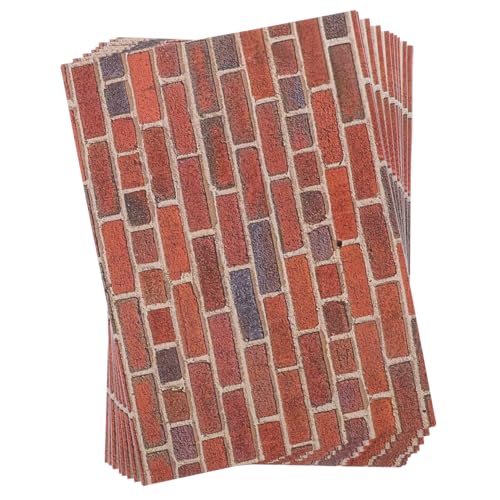 ZUNOXAZ 12 Blatt Maßstab Selbstklebende Rote Backstein Wandverkleidung Realistische Backsteinoptik Einfach Zuschneidbar Schnelle Montage für Detailreiche Miniaturdeko ZUNOXAZ 12 Blatt Maßstab Selbstklebende Rote Backstein Wandverkleidung Realistische Backsteinoptik Einfach Zuschneidbar Schnelle Montage für Detailreiche Miniaturdeko von ZUNOXAZ