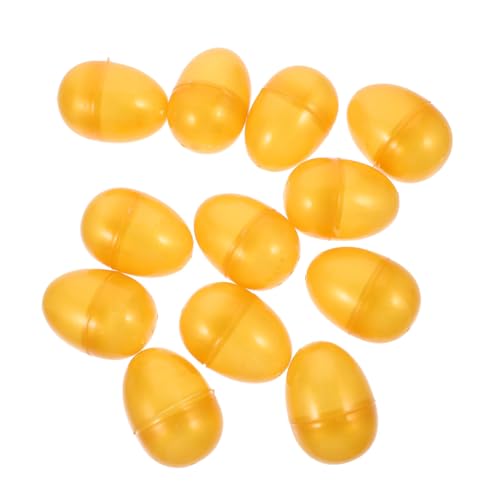 ZUNOXAZ 12 Stück Füllbare Party Eier Goldene Plastikeier für Kreative für Ostern und Party Dekoration Lotto von ZUNOXAZ