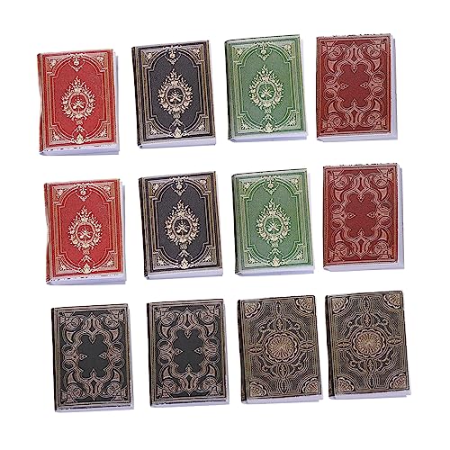 ZUNOXAZ 12 Stück Mini Buch Modelle Notizbuch Ornamente Puppenhaus Zubehör Dekoration für DIY Projekte und Fotografie von ZUNOXAZ
