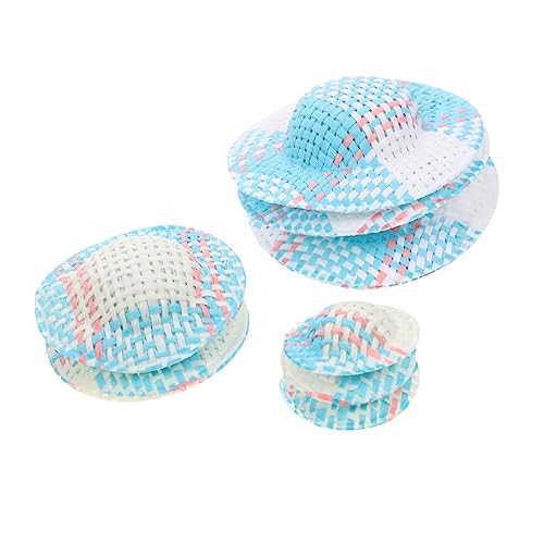 ZUNOXAZ 12 Stück Miniaturhut für Puppen Teiliges mit Bunten Streifen als Puppenzubehör Leicht und Geruchsfrei für DIY Projekte und Puppenmode von ZUNOXAZ