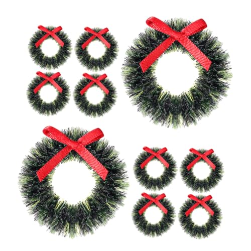 ZUNOXAZ 12 Stück Puppenhaus Deko Handgefertigte Kompakte Christbaumschmuck Kränze für Festliche Weihnachtsdekoration im Puppenhaus ZUNOXAZ 12 Stück Puppenhaus Deko Handgefertigte Kompakte Christbaumschmuck Kränze für Festliche Weihnachtsdekoration im Puppenhaus von ZUNOXAZ