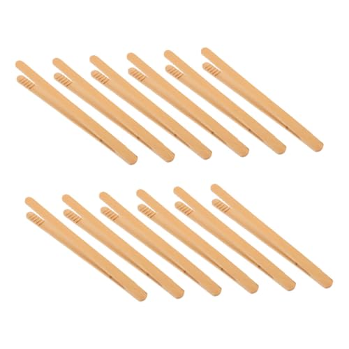 ZUNOXAZ 12 Stück Teiliges Bambus Pinzetten für Montessori Lernspielzeug Feinmotorik Training Bead Clip für Geduld Konzentration Spiel und Gruppennutzung in Kindergarten und Zuhause von ZUNOXAZ