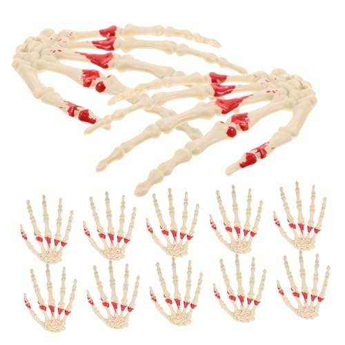 ZUNOXAZ 12 Stück Teiliges Halloween Skelett Hand Wetterfeste Realistische Knochen Requisite für Gruselige Bar und Gräberdeko Vielseitig Einsetzbar für Spukhaus Escape Room und Party ZUNOXAZ 12 Stück Teiliges Halloween Skelett Hand Wetterfeste Realistische Knochen Requisite für Gruselige Bar und Gräberdeko Vielseitig Einsetzbar für Spukhaus Escape Room und Party von ZUNOXAZ