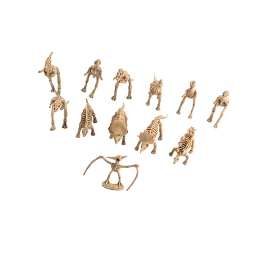ZUNOXAZ 12 Stück Teiliges Mini Dinosaurier Modell aus Realistische Dinosaurier Skelett Figuren Lustige Deko für Kindergeburtstag Lernspielzeug und Sammler für Zuhause Büro Bar von ZUNOXAZ