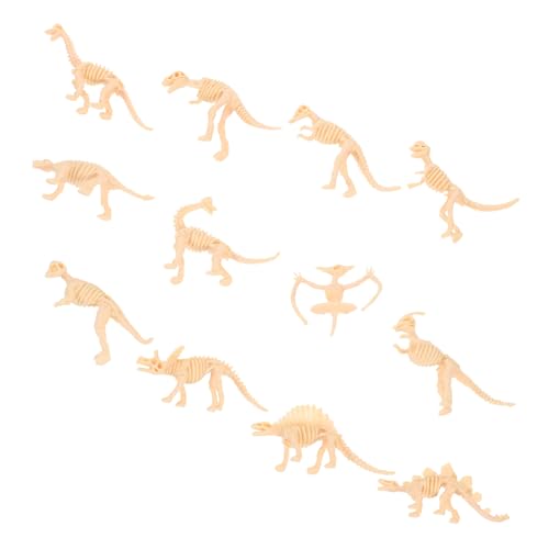 ZUNOXAZ 12 Stück Teiliges Mini Dinosaurier Skelett Modell Pädagogisches Kinderspielzeug zur Frühen Bildung Fördert Hand Auge Koordination und Kognitive Entwicklung für Jungen und Mädchen von ZUNOXAZ