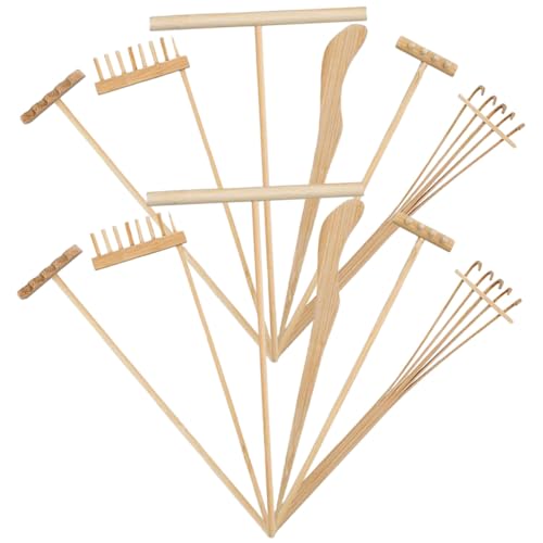 ZUNOXAZ 12 Stück Teiliges Mini Holz rechen aus Bambus Leichtes DIY Zen Garten Zubehör Rustikal Gestaltete Sandgarten Rechen für Meditations Mikrolandschaft Dekoration ZUNOXAZ 12 Stück Teiliges Mini Holz rechen aus Bambus Leichtes DIY Zen Garten Zubehör Rustikal Gestaltete Sandgarten Rechen für Meditations Mikrolandschaft Dekoration von ZUNOXAZ