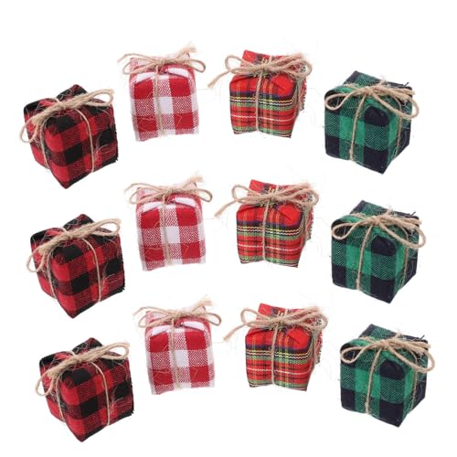 ZUNOXAZ 12 Stück Teiliges Mini Weihnachtsgeschenkbox Bunte Puppenhaus Deko Handliche Miniatur Anhänger für Weihnachtsbaum und Festliche Tischdekoration ZUNOXAZ 12 Stück Teiliges Mini Weihnachtsgeschenkbox Bunte Puppenhaus Deko Handliche Miniatur Anhänger für Weihnachtsbaum und Festliche Tischdekoration von ZUNOXAZ