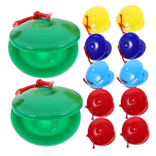 ZUNOXAZ 12 Stück Teiliges Orff Percussion Schlaginstrument für Bunte Sichere Castanets Musikalisches Lernspielzeug zur Rhythmusförderung und Frühkindlichen Musikalität von ZUNOXAZ