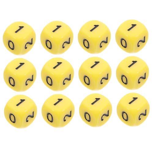 ZUNOXAZ 12 Stück Teiliges Würfel mit Zahlen Abgerundete Ecken Würfel für Brettspiele Mathematikunterricht Leicht Tragbar Spielwürfel für Party und Zuhause von ZUNOXAZ