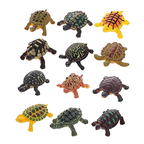 ZUNOXAZ 12 Stück Tiermodell Schildkrötenfigur Modell Schildkrötenornament Simulation Schildkrötenmodell Meerestierornament Kognitives Schildkrötenspielzeug Für Meeresplastik von ZUNOXAZ