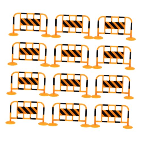 ZUNOXAZ 12Stücke Straßensperren Verkehrssichere Spielzeuge für BAU und Verkehrsszenen Orangefarbene Modelle Verkehrssicherheit und Kognitiven Entwicklung von ZUNOXAZ