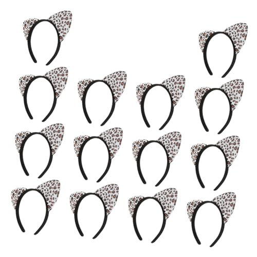 ZUNOXAZ 14 Stück Teiliges Leoparden katzenohren Haarband Stilvolles Cat Ear Modell Bequem und Sicher für Party Karneval und Kostüm Geeignet für Erwachsene von ZUNOXAZ