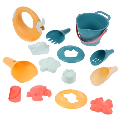ZUNOXAZ 14 Stück Teiliges Sandspielzeug Set für Buntes Sand Ausgrabewerkzeug aus Weichem Material Fördert Kreativität und Motorische Fähigkeiten für Strand und Sandkasten Kindgerechtes von ZUNOXAZ