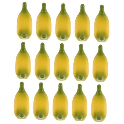 ZUNOXAZ 15 Stück Künstliche Mini Bananen Realistische Deko für Zuhause Küche Partys für DIY Projekte Puppenhäuser Kreative Bastelideen Lebensechte Nachbildung mit Authentischem Fruchtduft von ZUNOXAZ