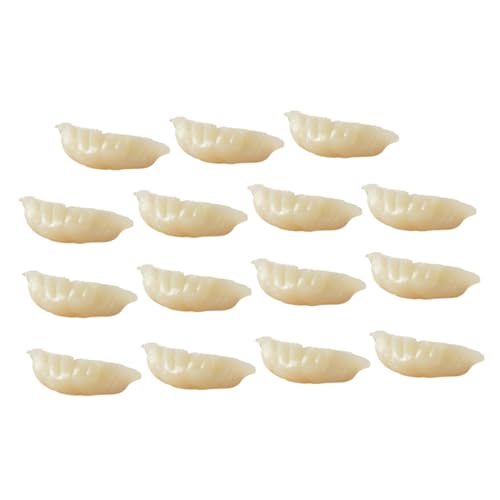 ZUNOXAZ 15 Stück Teiliges Mini Dumpling Modell Realistische Simulation Langlebige Künstliche Teigtaschen Dekorative Essensrequisite für Restaurant Hotel Museum und Heimgebrauch von ZUNOXAZ