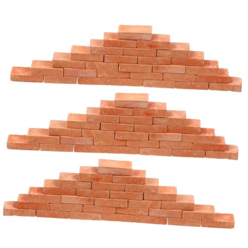 ZUNOXAZ 150 Stück Miniatur Ziegelmodell Handgefertigte Kleine Backsteine für Sandtisch Dioramen Leichte DIY Bausteine für Modellbau und Miniaturhäuser für Mikro Landschaften von ZUNOXAZ